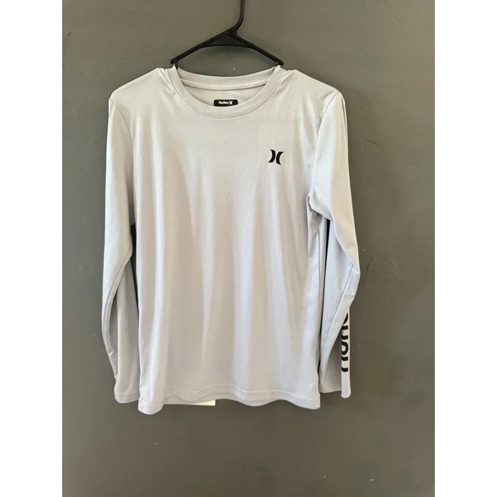 Boys Hollister White Tee & Hurley Grey Long Sleeve Shirt Bundle Size XS/S School